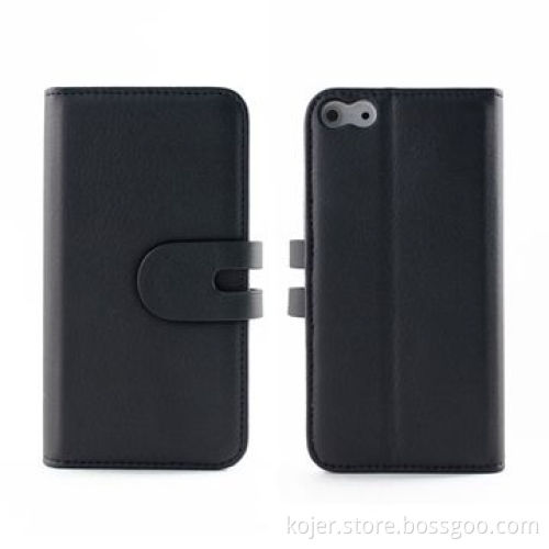 Book Style Leather Mobile Phone Case for iPhone, Magnetic Flap on Top, OEM Orders Welcomed